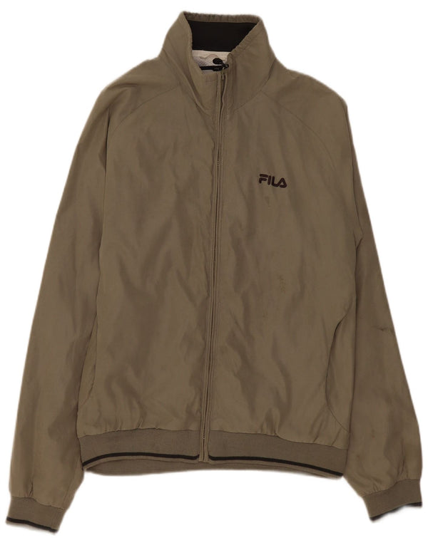 Fila Mens Rain Jacket UK 40 Large Grey Polyester