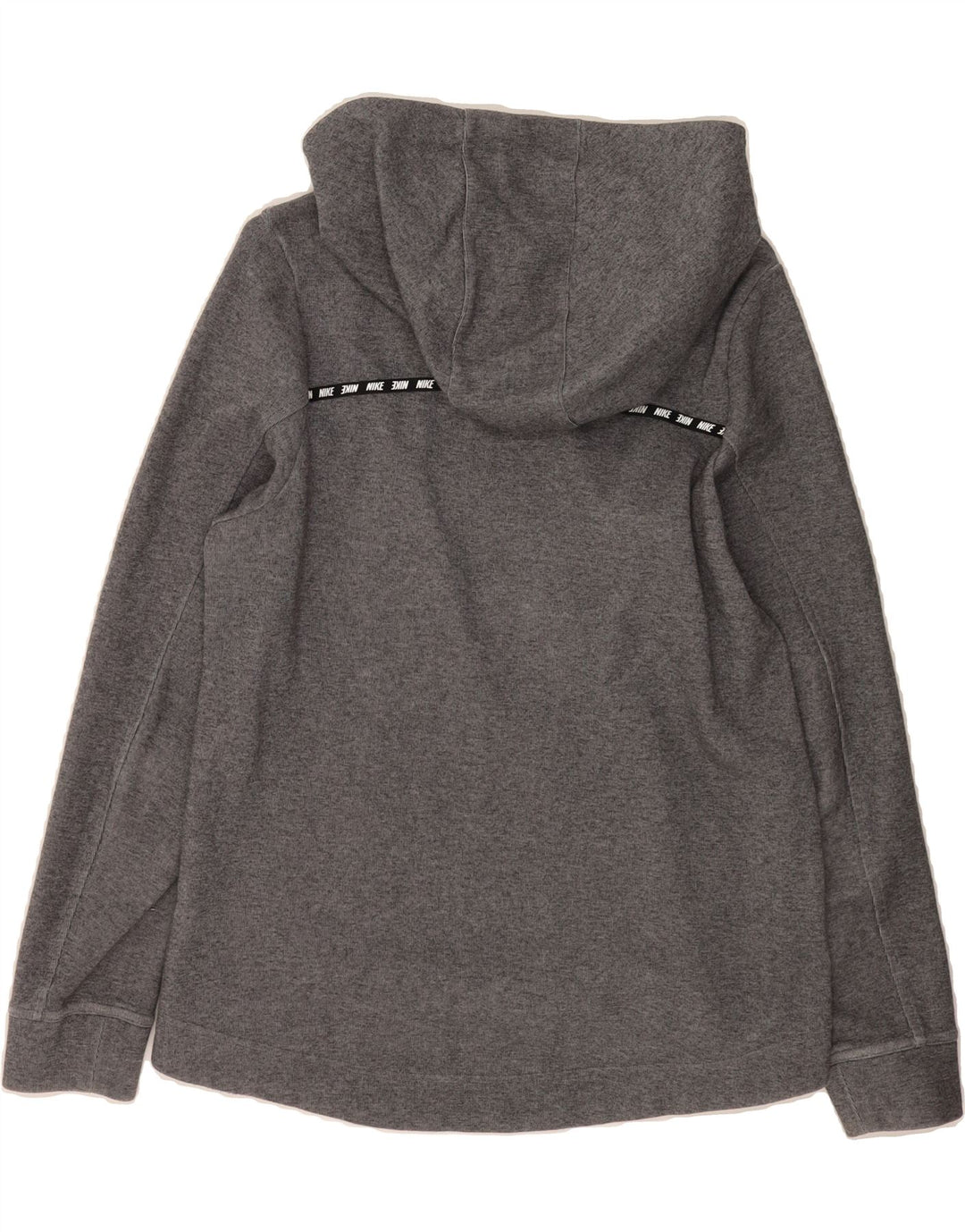NIKE Mens Graphic Zip Hoodie Sweater Small Grey Flecked Cotton Vintage Nike and Second-Hand Nike from Messina Hembry 