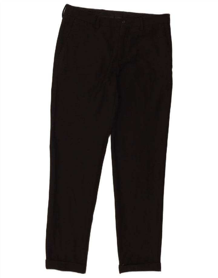 Zara Mens Straight Capri Trousers EU 38 Small W30 L20 Black