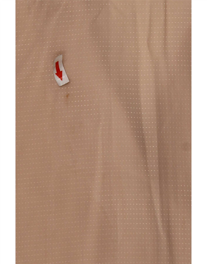 Vintage Womens Shirt Blouse UK 14 Medium Beige Spotted