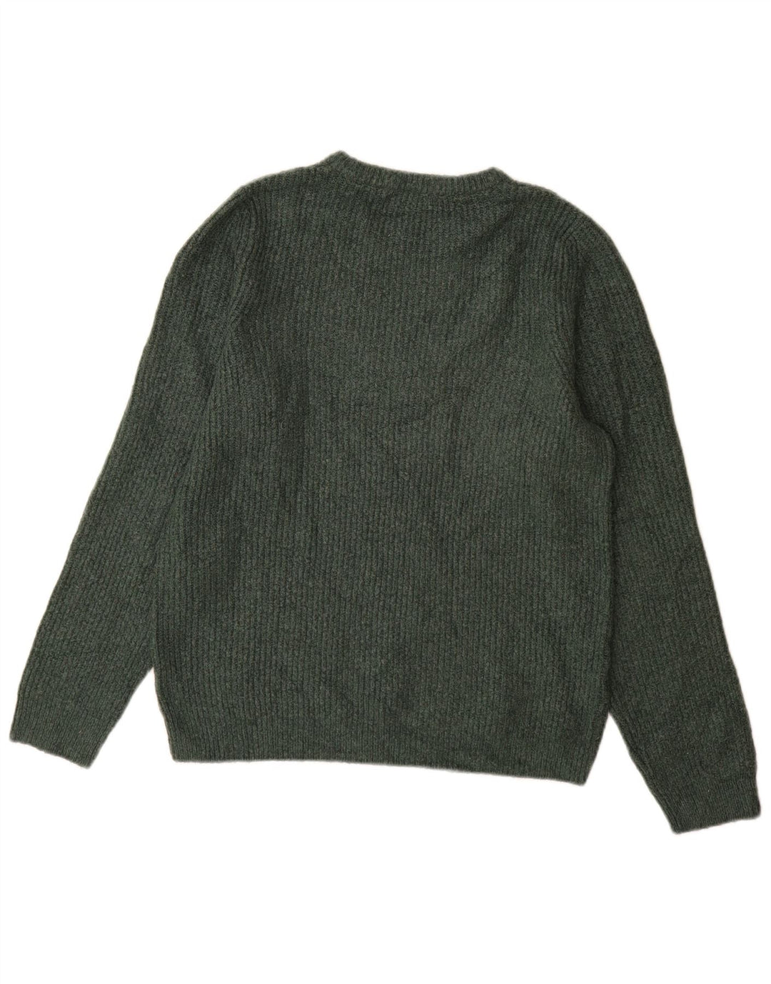 Marks & Spencer Mens Crew Neck Jumper Sweater Medium Green Acrylic
