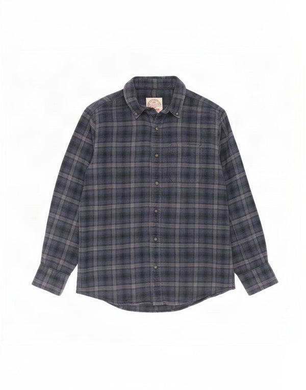Fat Face Mens Flannel Shirt Medium Navy Blue Check Cotton