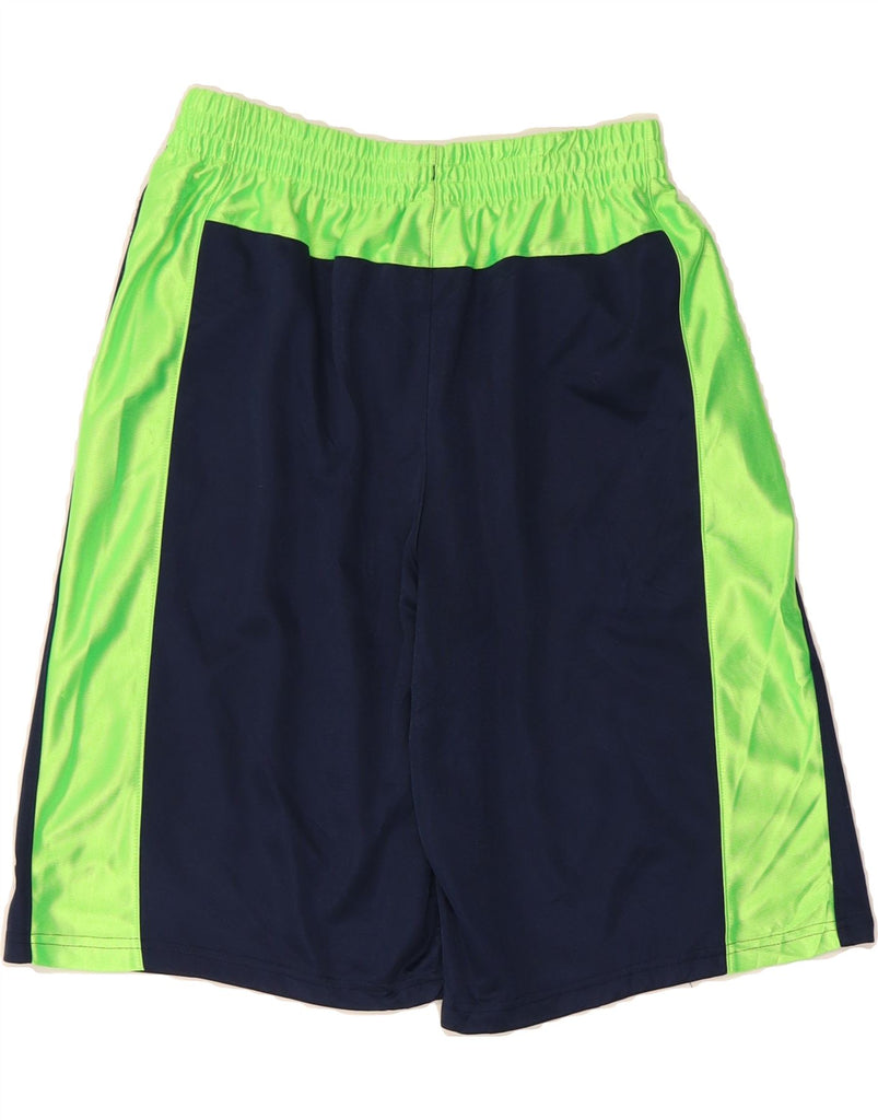 ADIDAS Boys Graphic Sport Shorts 15-16 Years XL  Navy Blue Colourblock Vintage Adidas and Second-Hand Adidas from Messina Hembry 