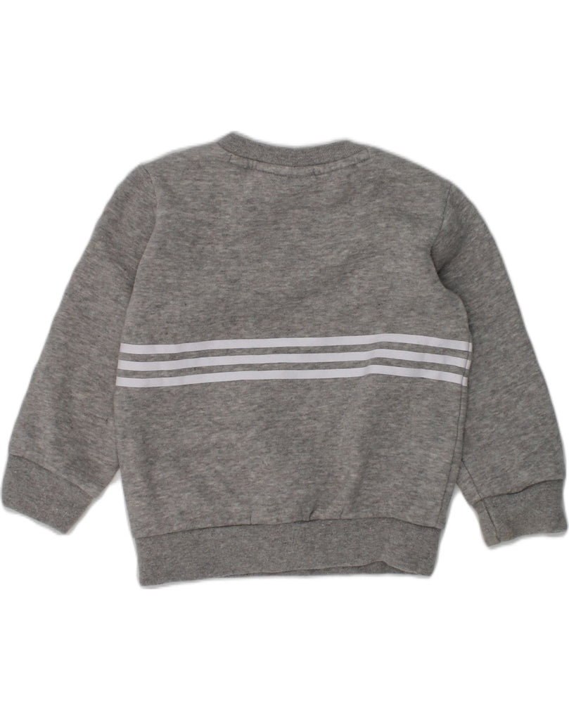 ADIDAS Baby Boys Graphic Sweatshirt Jumper 9-12 Months Grey Cotton | Vintage Adidas | Thrift | Second-Hand Adidas | Used Clothing | Messina Hembry 