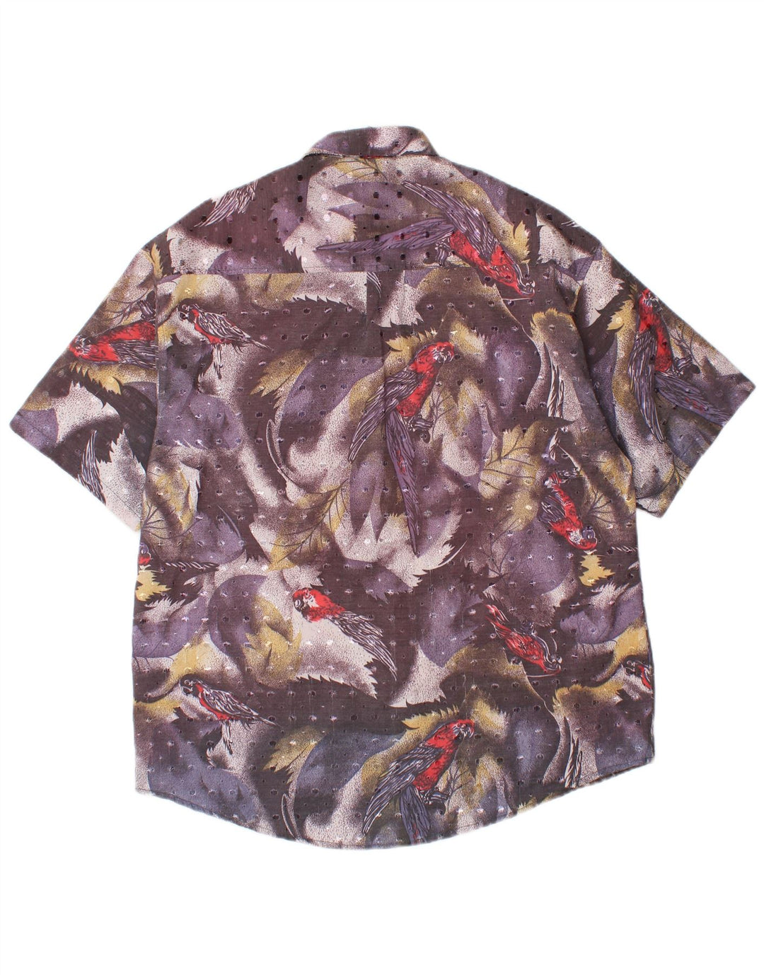 Vintage Mens Graphic Short Sleeve Shirt Large Multicoloured