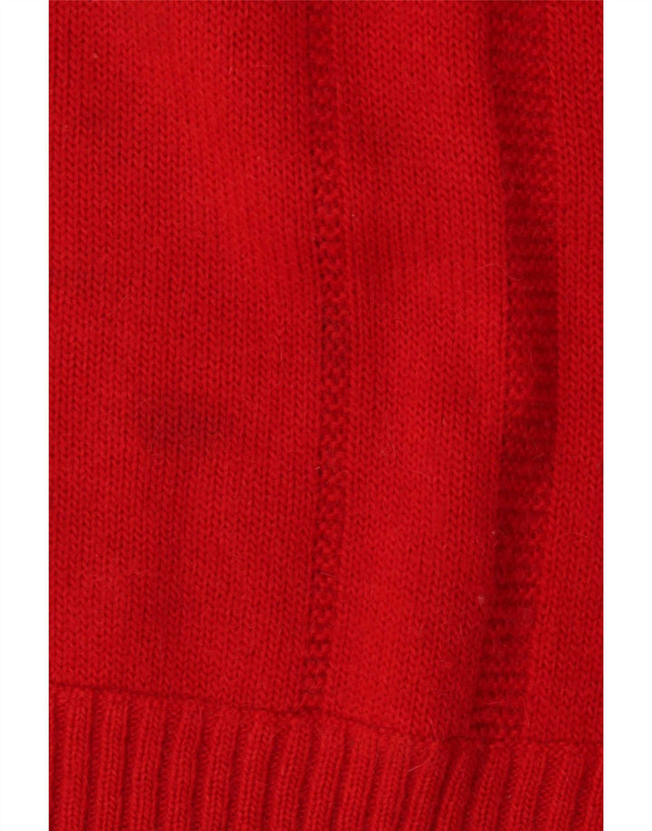 By American Mens Crew Neck Jumper Sweater Medium Red Fair Isle