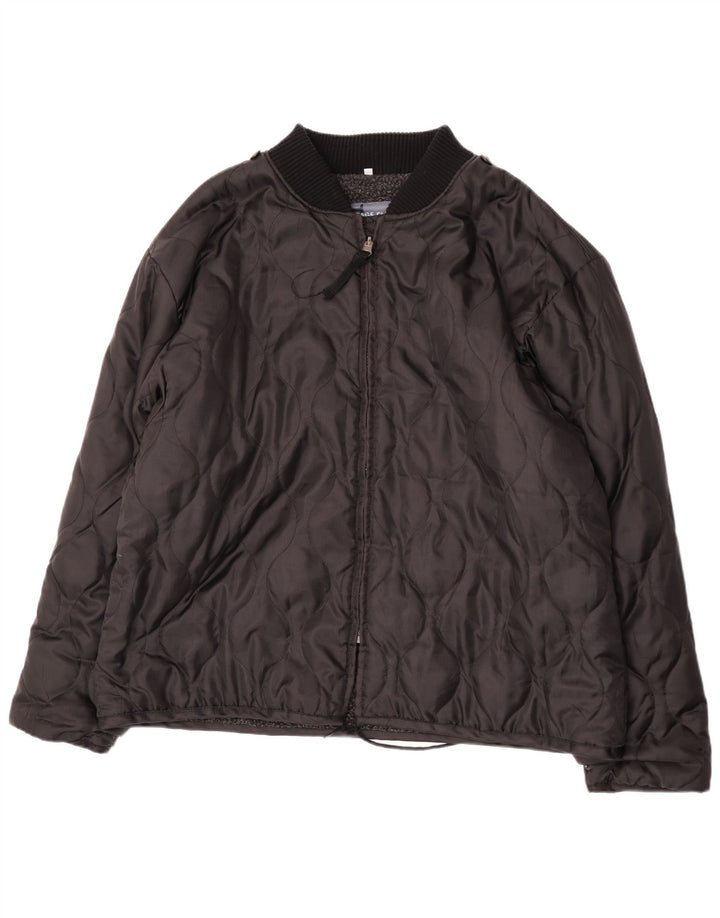 Brandit Mens Liner Padded Jacket UK 48 4XL Black Polyester