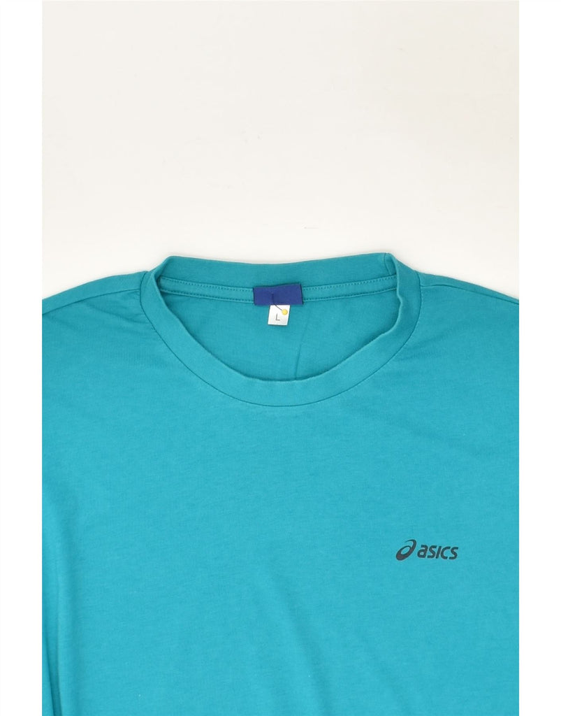 ASICS Mens T-Shirt Top Large Blue | Vintage Asics | Thrift | Second-Hand Asics | Used Clothing | Messina Hembry 