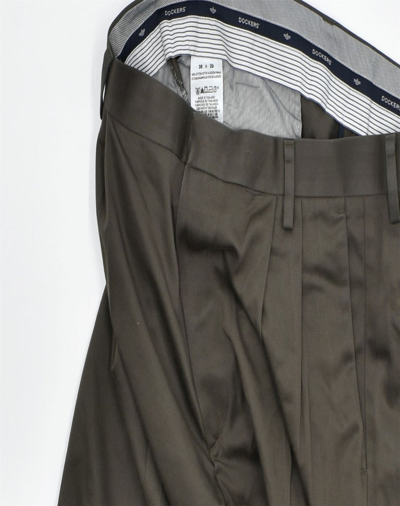 DOCKERS Mens Pegged Chino Trousers W39 L31 Brown Cotton | Vintage | Thrift | Second-Hand | Used Clothing | Messina Hembry 