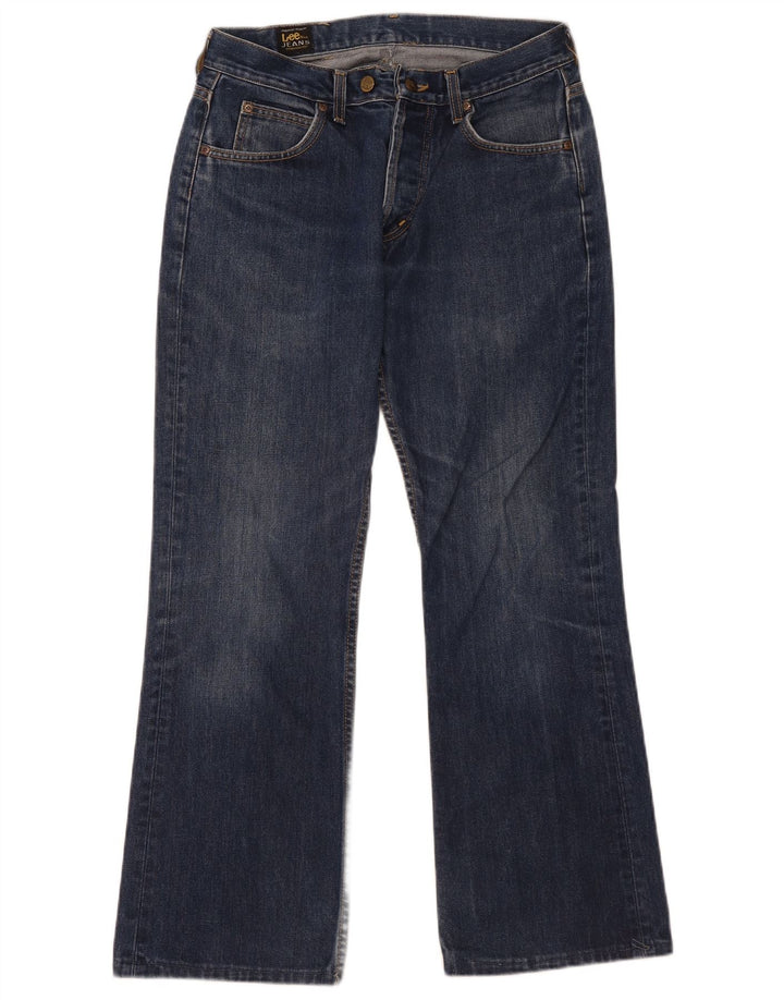 Lee Mens Denver Bootcut Jeans W33 L29 Navy Blue Cotton