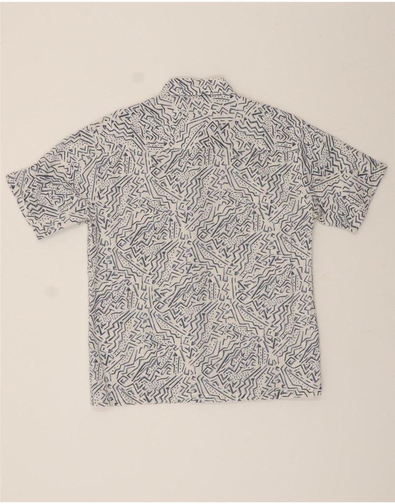 ZARA Boys Shirt 13-14 Years White Geometric Cotton Vintage Zara and Second-Hand Zara from Messina Hembry 