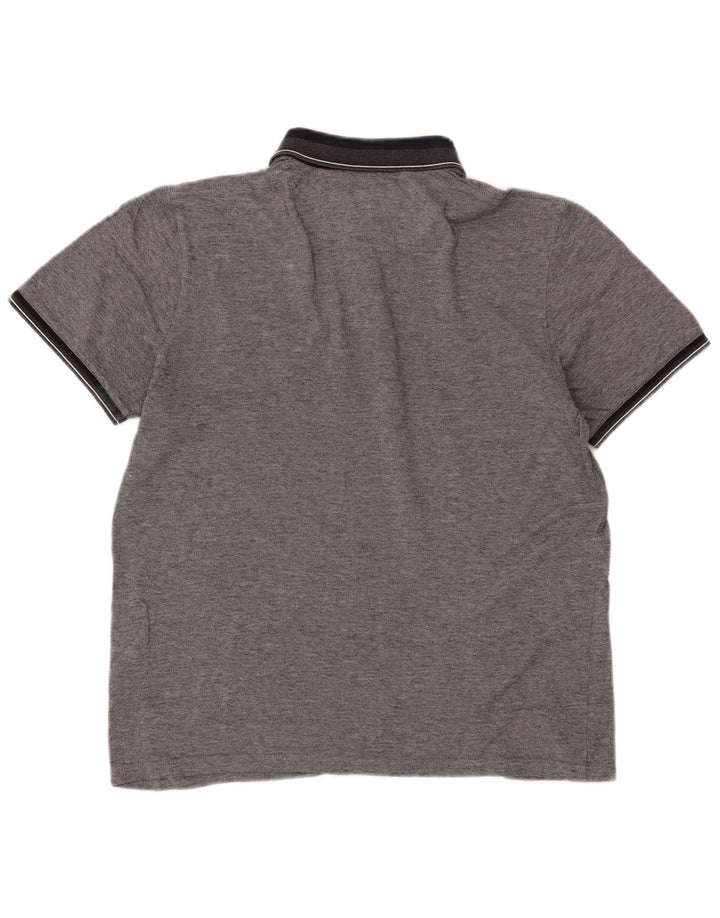 TED BAKER Mens Polo Shirt Size 5 XL Grey Flecked Cotton