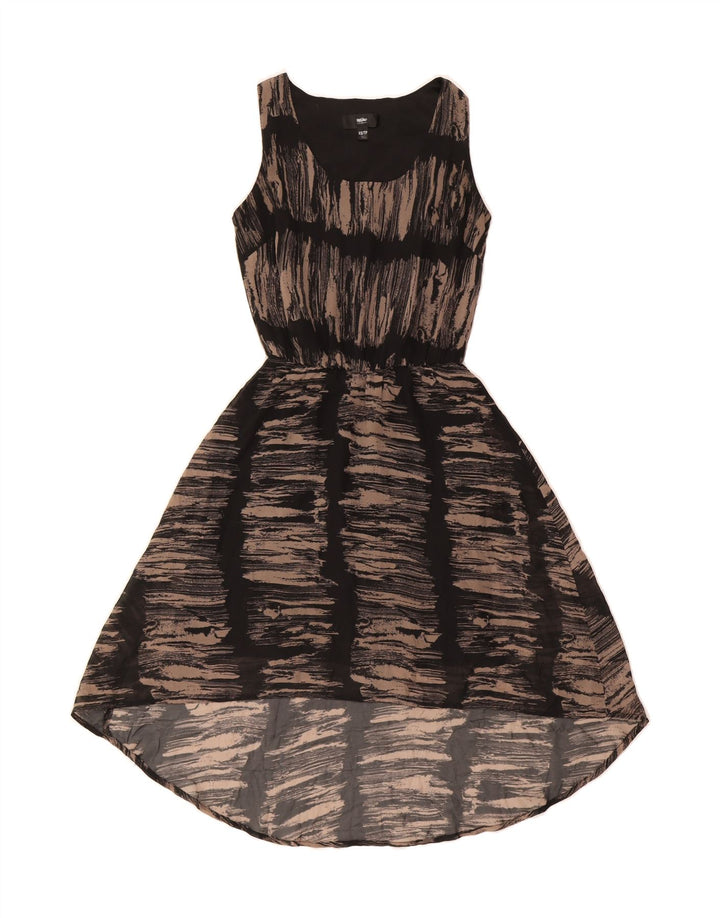 MOSSIMO Womens Sleeveless A-Line Dress UK 6 XS Black Striped Polyester Vintage Mossimo and Second-Hand Mossimo from Messina Hembry 