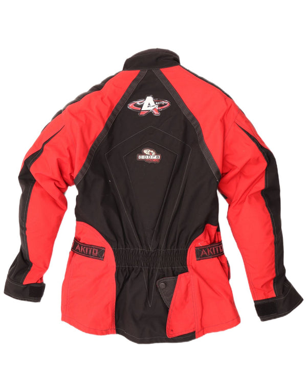 Akito Mens Motorstyle Graphic Racer Jacket UK 36 Small Black Colourblock