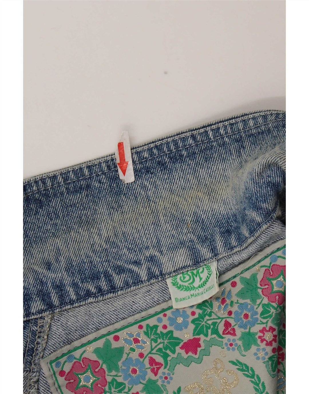 Bianca Maria Caselli Womens 1 Button Denim Blazer Jacket UK 14 Medium Blue