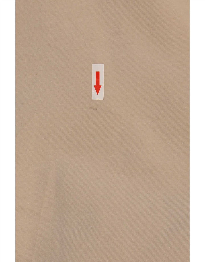 Zara Mens Top Long Sleeve Small Beige Cotton