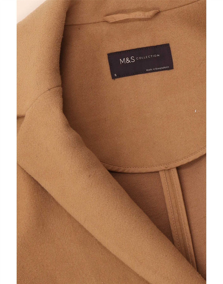 Marks & Spencer Womens Overcoat UK 8 Small Beige