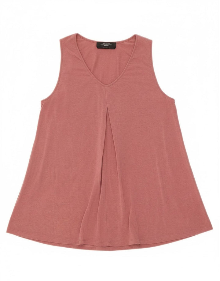Max Mara Womens Weekend Sleeveless Blouse Top UK 12 Medium Pink Lyocell
