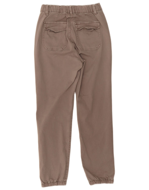 Marks & Spencer Womens Tapered Jeans UK 8 Small W24 L25 Brown Cotton