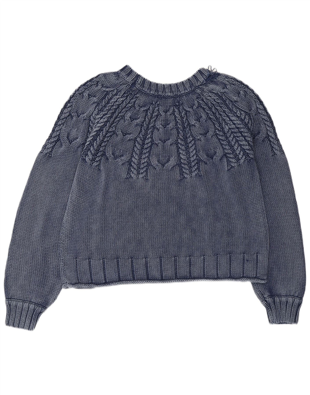 WHITE STUFF Womens Crop Boat Neck Jumper Sweater UK 16 Large  Navy Blue