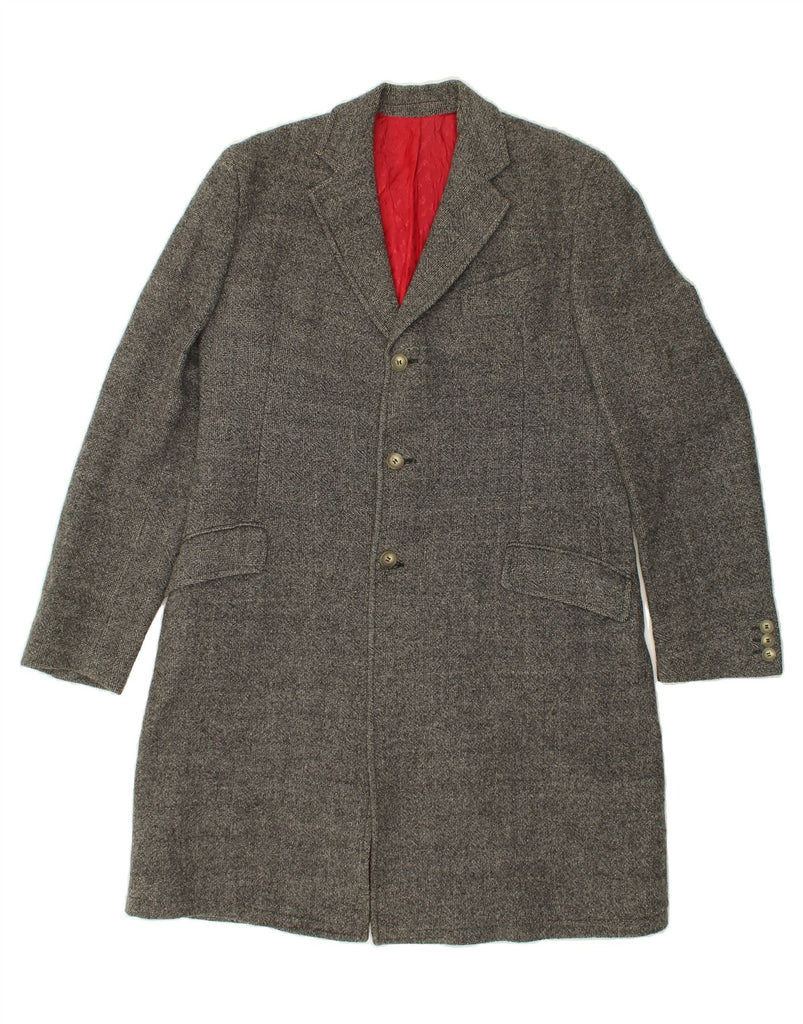 GIANFRANCO FERRE Mens Overcoat UK 38 Medium Grey Wool Vintage Gianfranco Ferre and Second-Hand Gianfranco Ferre from Messina Hembry 