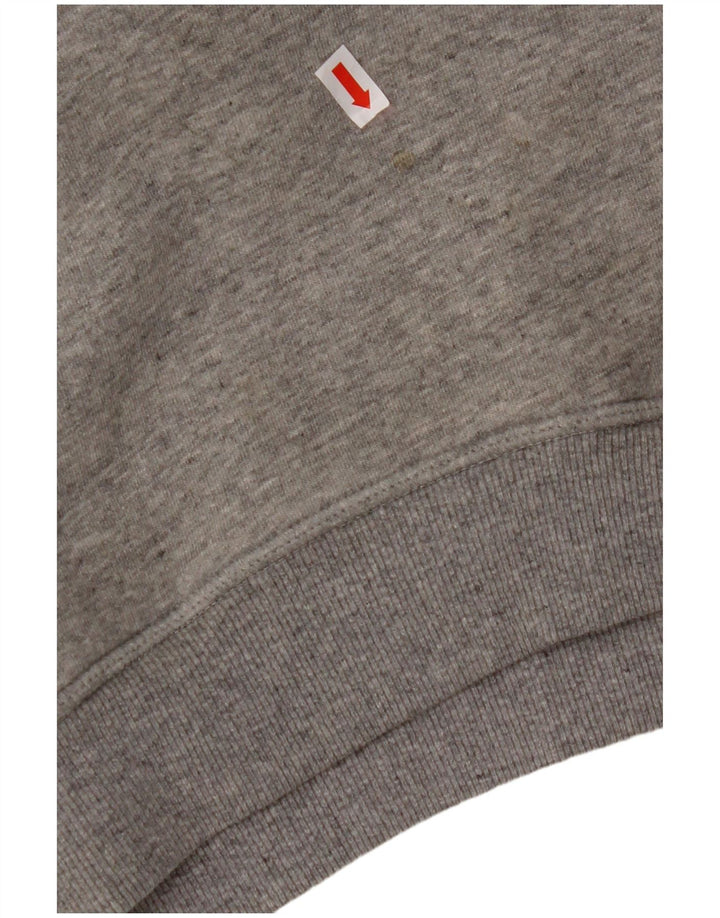 JACK WILLS Womens Oversized Hoodie Jumper UK 10 Small Grey Cotton