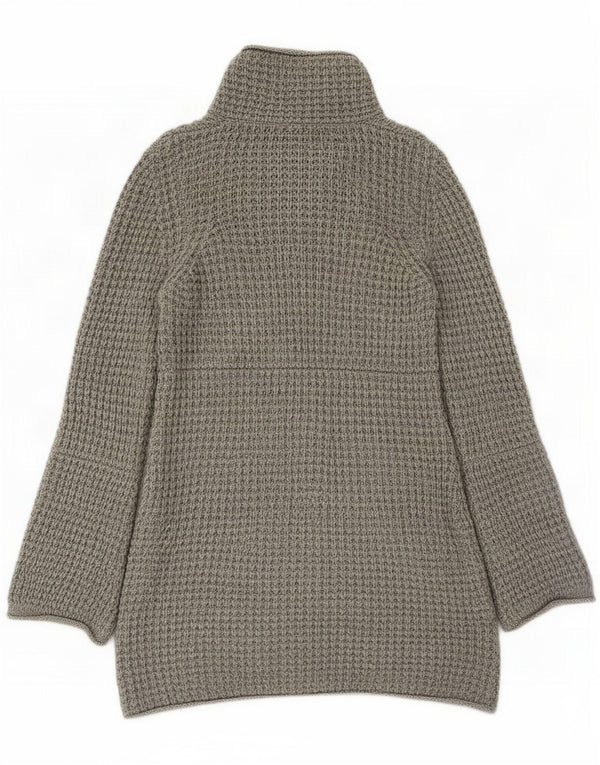 French Connection Womens Longline Cardigan Sweater UK 10 Small Grey Wool