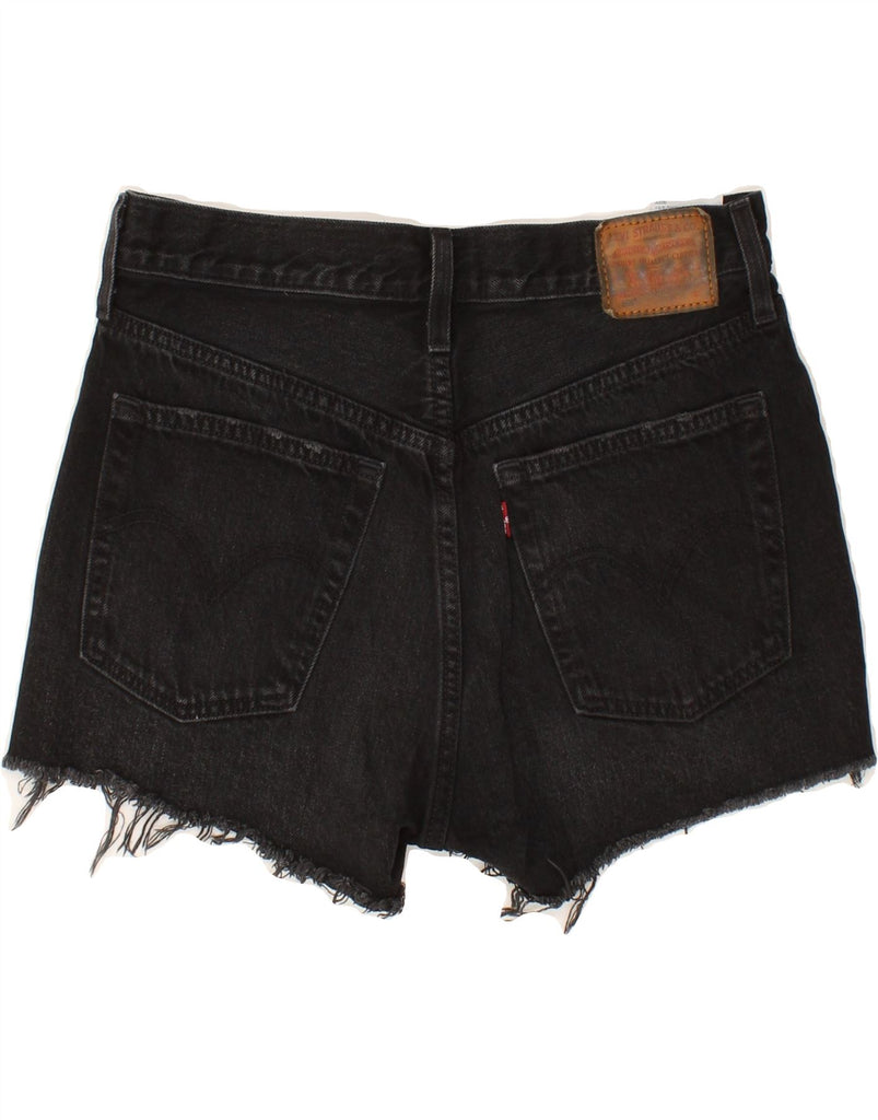 LEVI'S Womens 501 Denim Shorts W27 Small Black Cotton Vintage Levi's and Second-Hand Levi's from Messina Hembry 