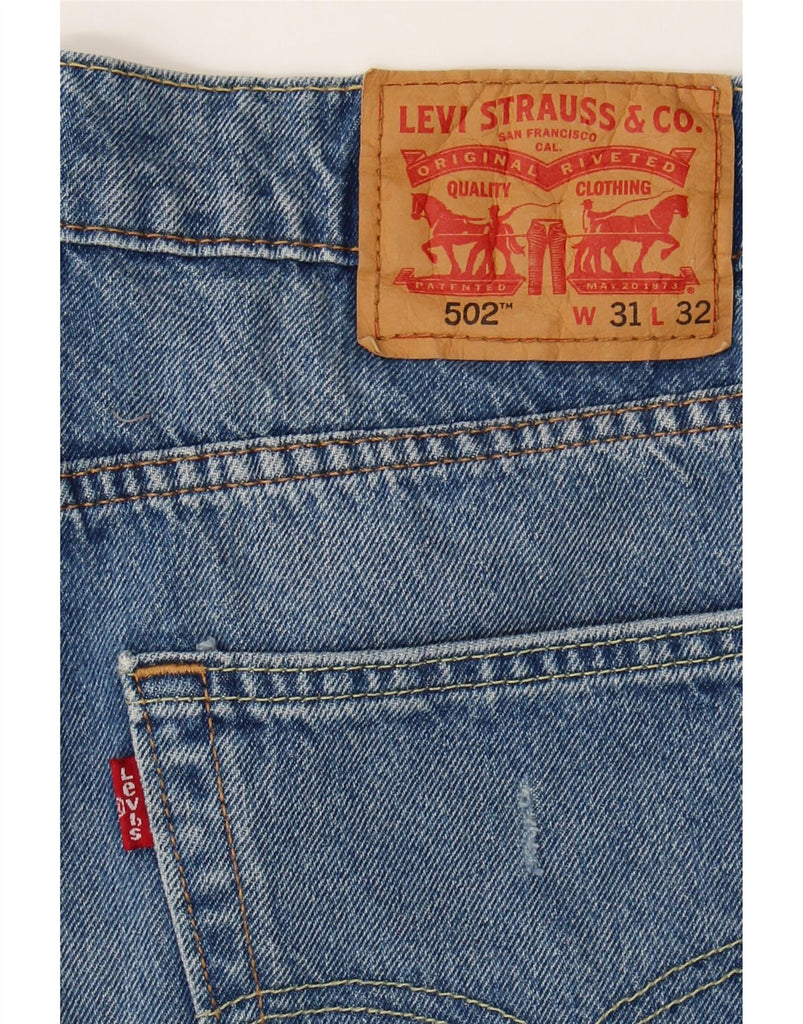 LEVI'S Mens 502 Distressed Tapered Jeans W31 L32 Blue Vintage Levi's and Second-Hand Levi's from Messina Hembry 