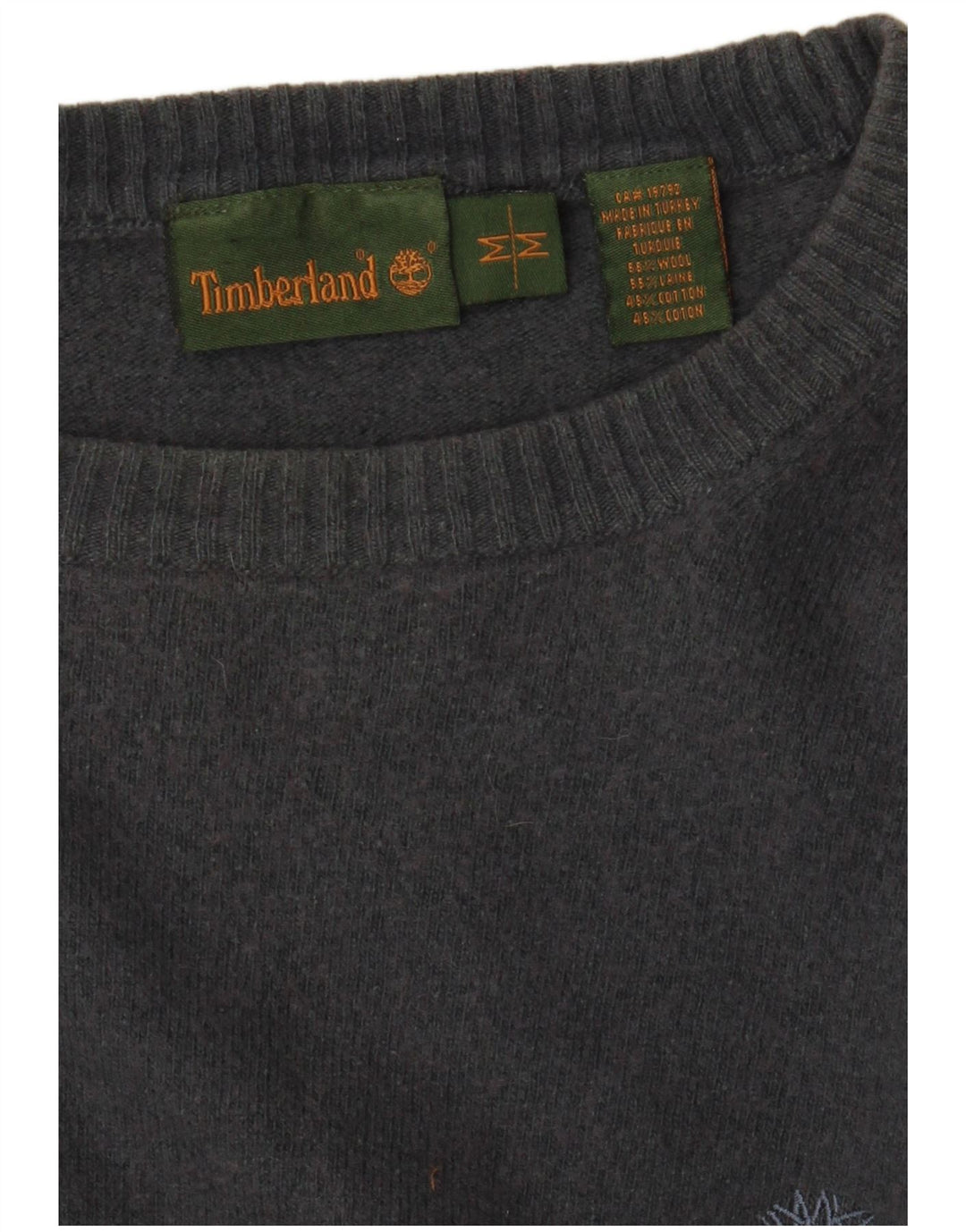 TIMBERLAND Womens Boat Neck Jumper Sweater UK 14 Medium Grey Wool
