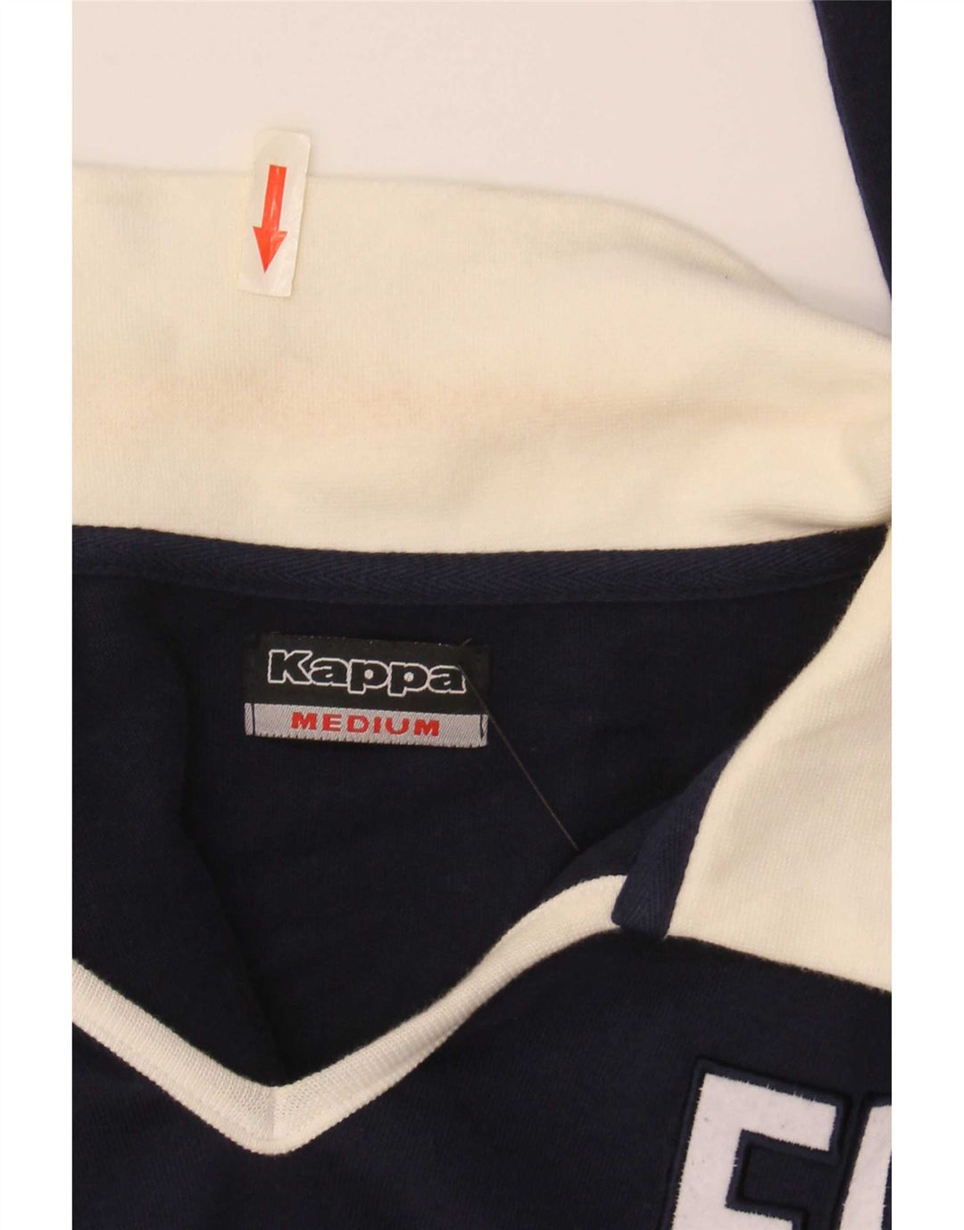 Kappa Mens Graphic Rugby Polo Shirt Medium Navy Blue Colourblock