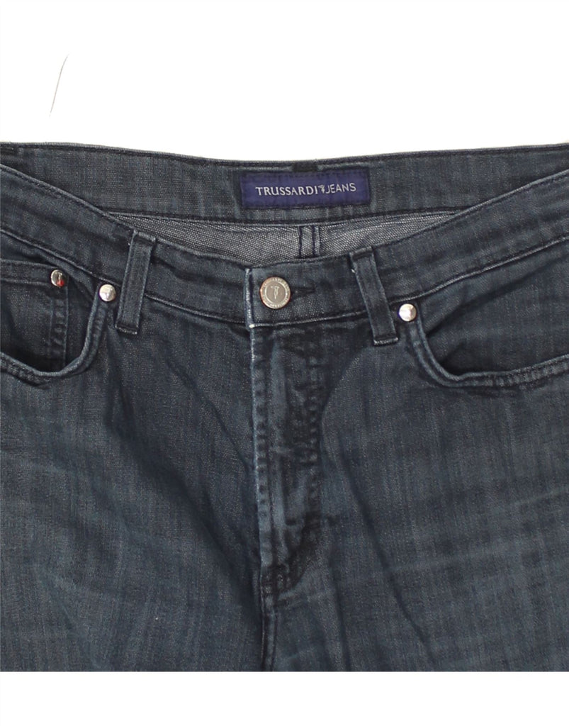 TRUSSARDI Mens Straight Jeans W30 L29 Navy Blue Cotton | Vintage Trussardi | Thrift | Second-Hand Trussardi | Used Clothing | Messina Hembry 