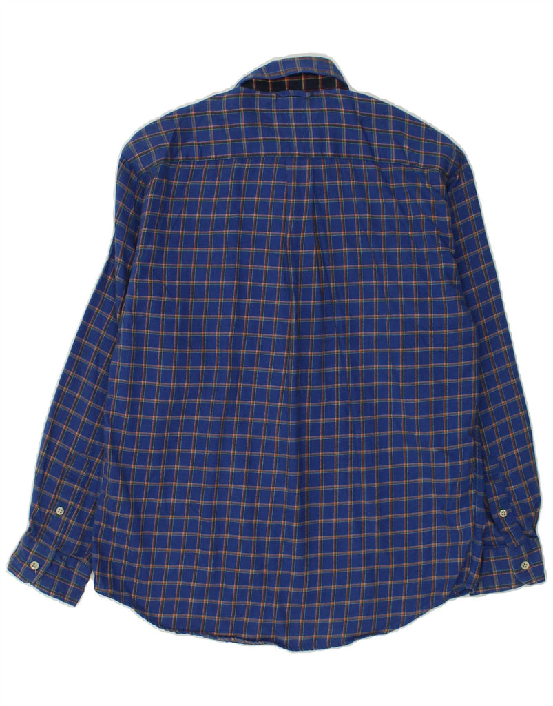 TOMMY HILFIGER Boys Shirt 10-11 Years Medium Navy Blue Check Cotton | Vintage Tommy Hilfiger | Thrift | Second-Hand Tommy Hilfiger | Used Clothing | Messina Hembry 