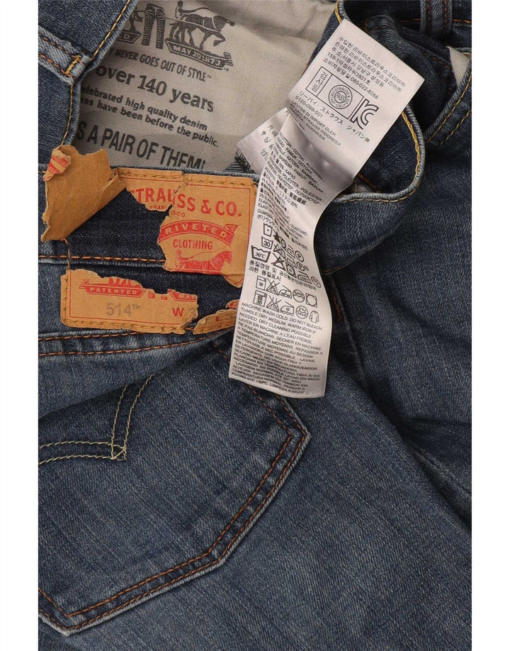 Levi's Mens 514 Straight Jeans W34 L32 Blue Cotton