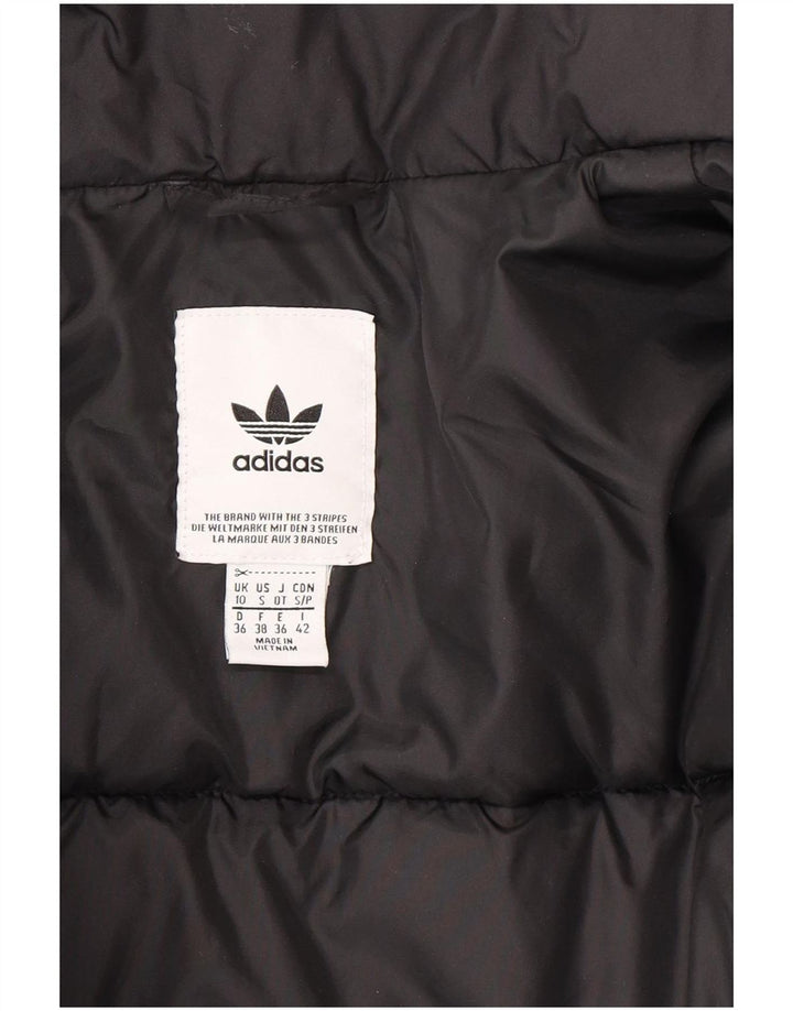 Adidas Womens Oversized Padded Jacket UK 10 Small Black Polyester