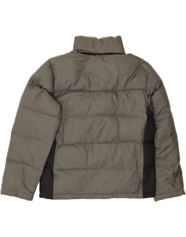 CHAMPION Mens Padded Jacket UK 40 Large Grey Colourblock Polyester Vintage Champion and Second-Hand Champion from Messina Hembry 