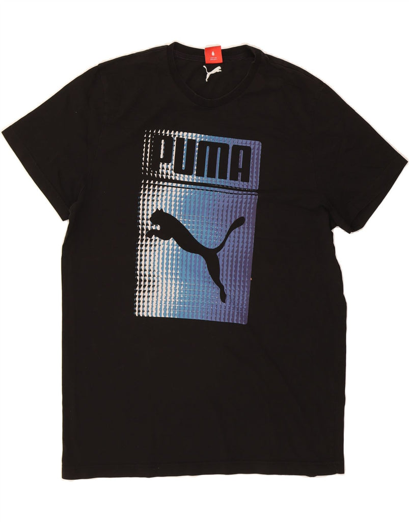 PUMA Mens Graphic T-Shirt Top 2XL Black Vintage Puma and Second-Hand Puma from Messina Hembry 