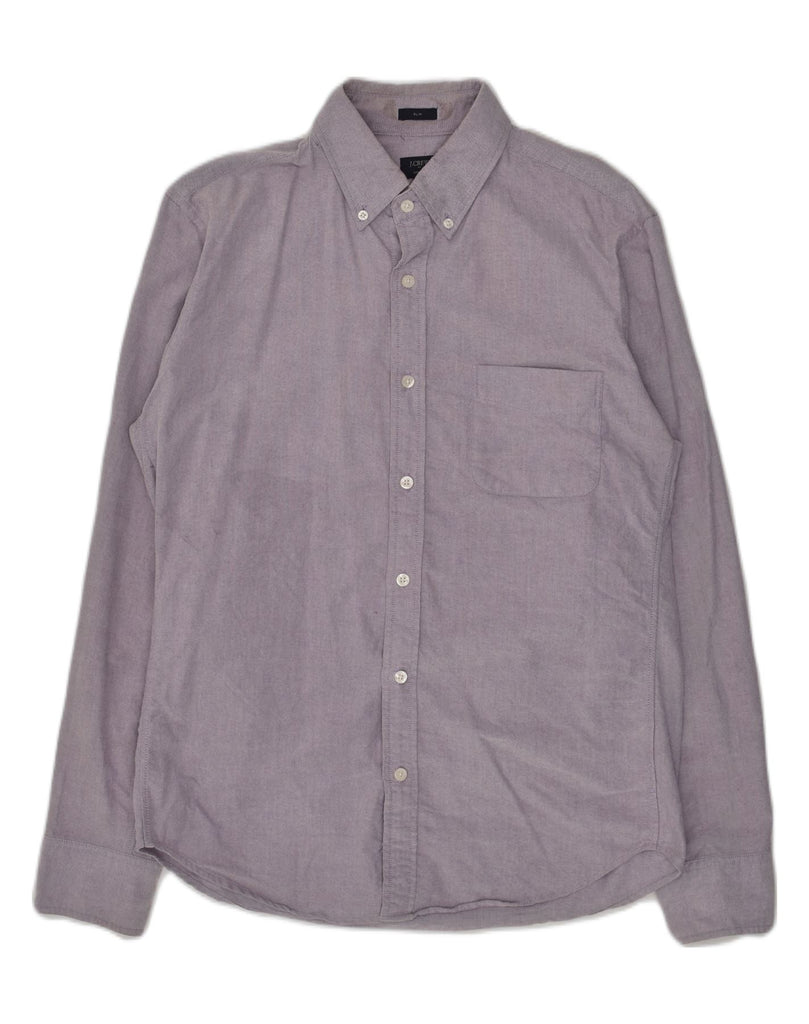 J. CREW Mens Slim Shirt Medium Grey Cotton | Vintage J. Crew | Thrift | Second-Hand J. Crew | Used Clothing | Messina Hembry 