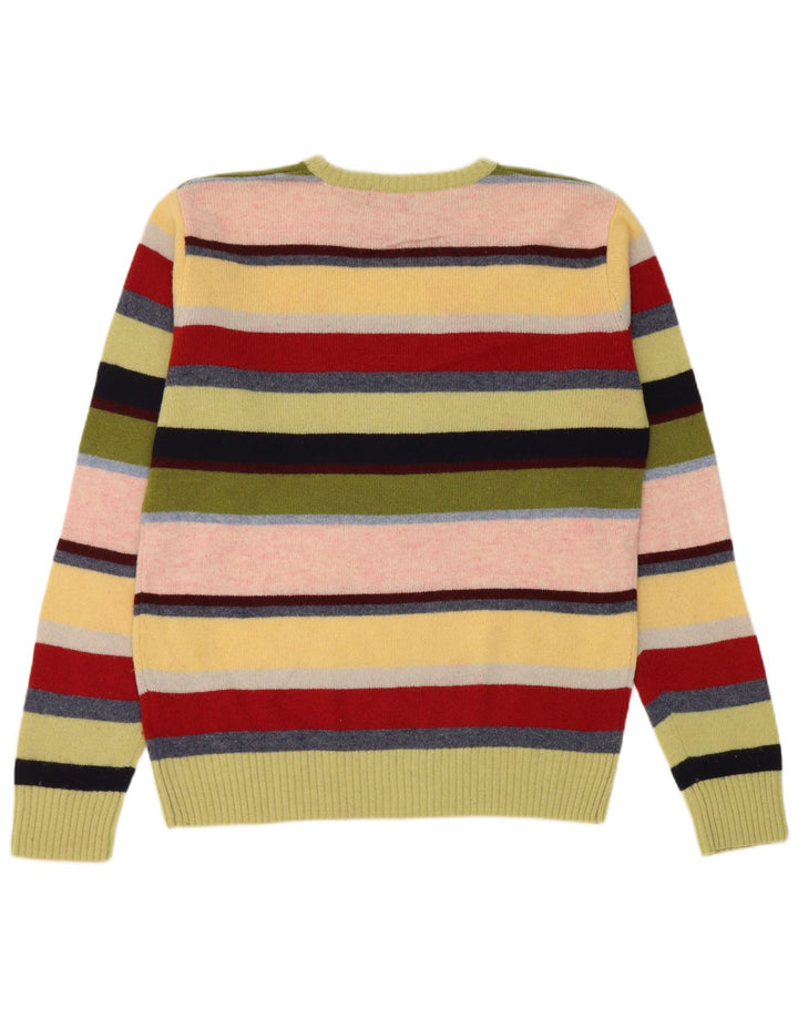 Kappa Mens Crew Neck Jumper Sweater Large Multicoloured Striped Wool