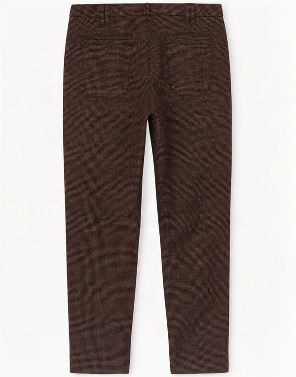 Armani Womens Slim Chino Trousers EU 42 Large W30 L27 Brown Houndstooth