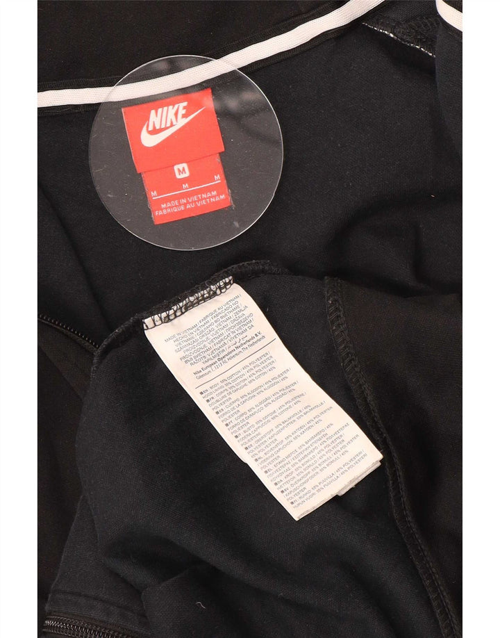 Nike Mens Zip Hoodie Sweater Medium Black Cotton