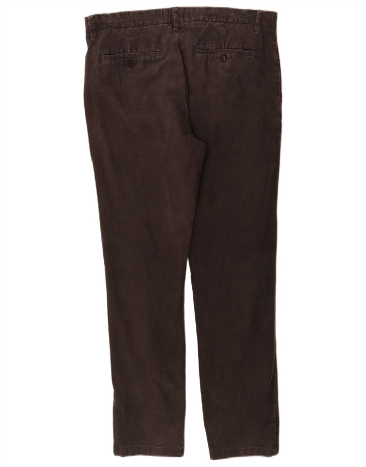 Marks & Spencer Mens Slim Chino Trousers W34 L31 Grey Cotton