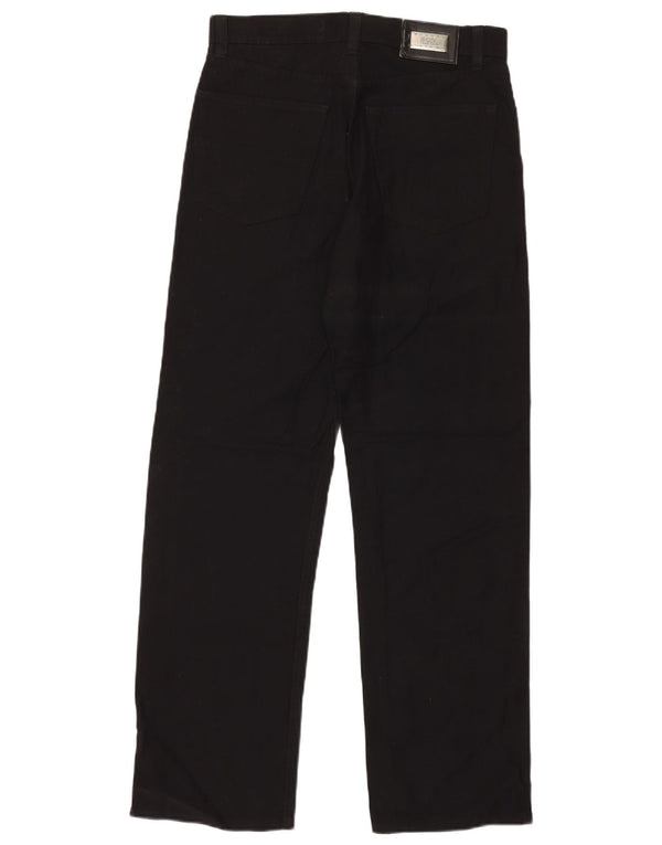 Hugo Boss Mens Alabama Straight Casual Trousers W32 L32 Black Cotton