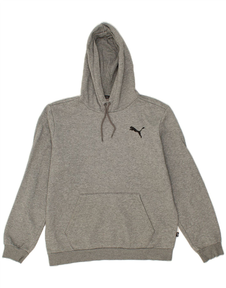 PUMA Mens Hoodie Jumper Medium Grey Cotton Vintage Puma and Second-Hand Puma from Messina Hembry 