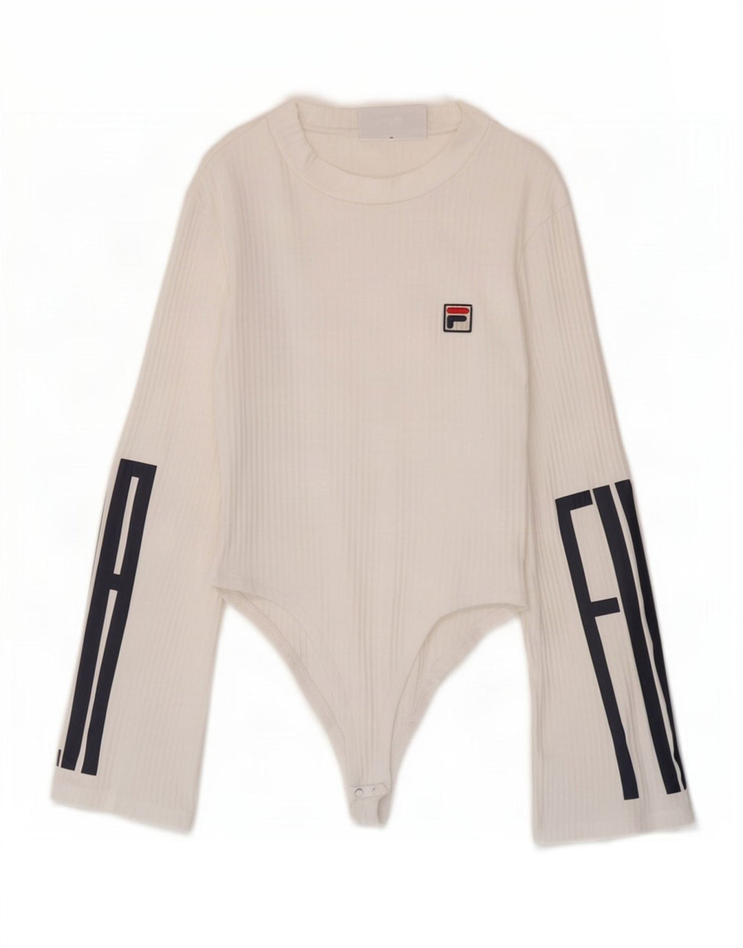 Fila Womens Graphic Long Sleeve Bodysuit UK 4 XS White