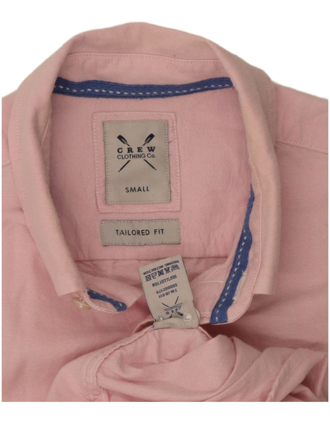 Crew Clothing Mens Tailored Fit Shirt Small Pink Cotton