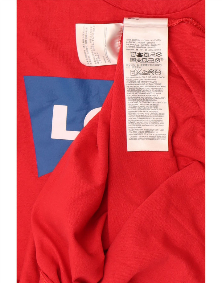 Levi's Mens Graphic T-Shirt Top Medium Red Cotton