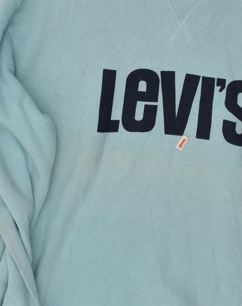 LEVI'S Mens Graphic Sweatshirt Jumper Large Blue | Vintage Levi's | Thrift | Second-Hand Levi's | Used Clothing | Messina Hembry 