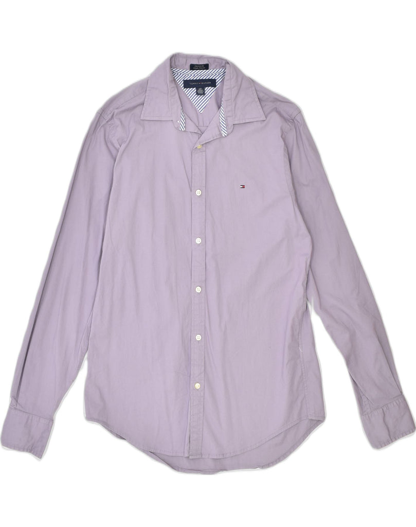 TOMMY HILFIGER Mens Custom Fit Shirt Small Purple Cotton | Vintage | Thrift | Second-Hand | Used Clothing | Messina Hembry 