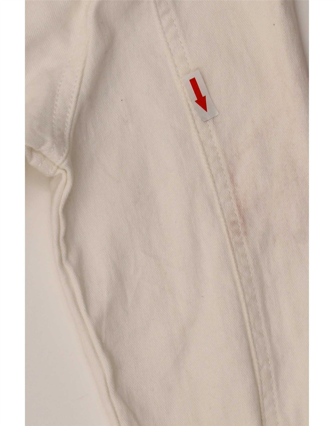 Lee Womens Riders Denim Jacket UK 10 Small White Cotton